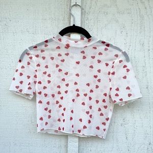 princess polly mesh heart tee